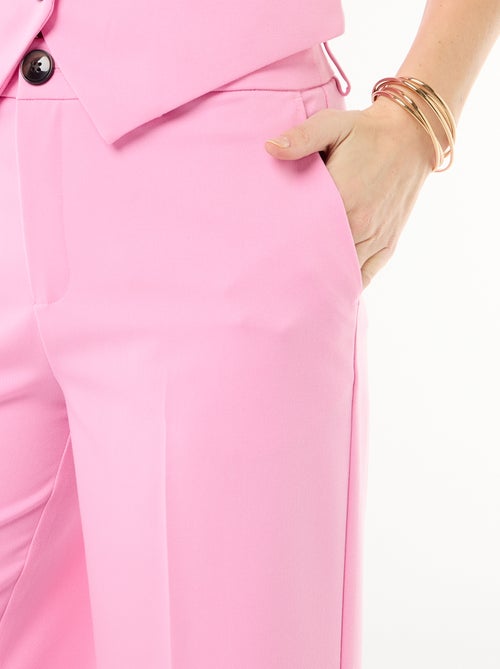 Pantalón ancho fluido liso - Kiabi