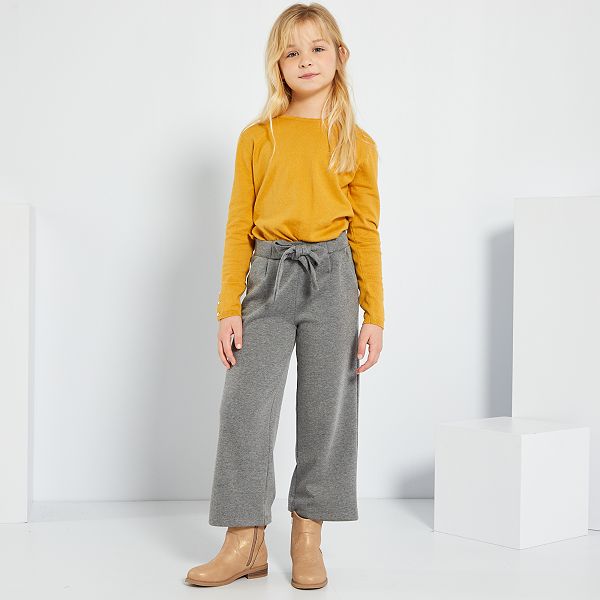 Pantalón ancho Niña 3-12 años - GRIS - Kiabi - 12,00€