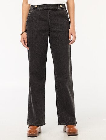 Pantalón ancho 'JDY' con botones decorativos en la cintura