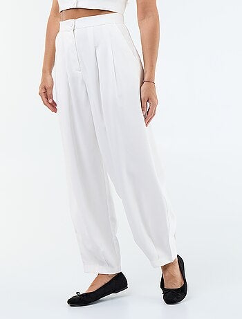 Pantalón ancho ligero de sarga