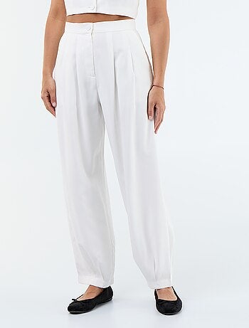 Pantalón ancho ligero de sarga