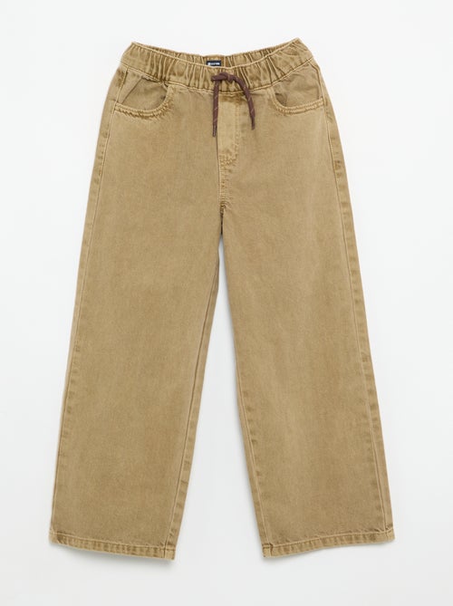 Pantalón ancho liso - Kiabi Pantalón ancho liso - Kiabi