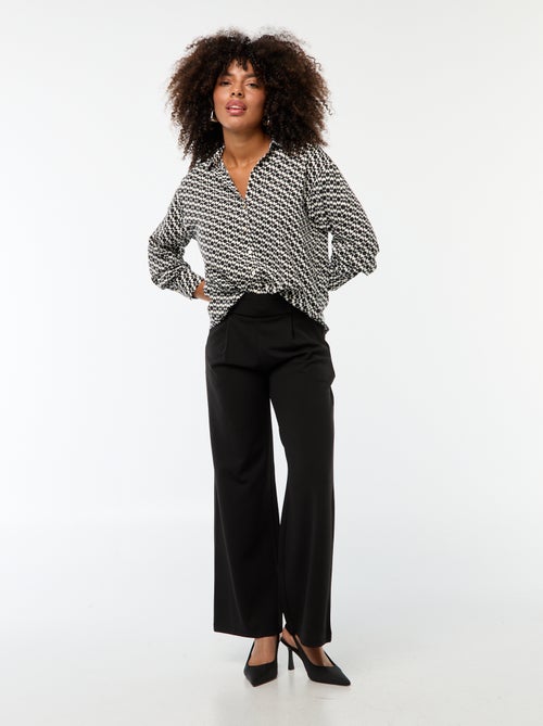 Pantalón ancho liso con bolsillos 'JDY' - Kiabi