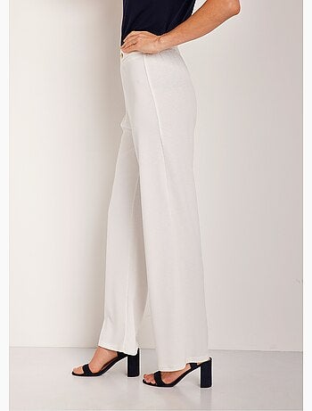 Pantalón ancho liso con cintura semielástica - Afibel