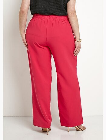 Pantalón ancho liso con cintura semielástica - Afibel