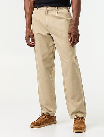 Pantalón ancho liso de corte relajado