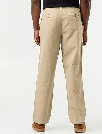 Pantalón ancho liso de corte relajado