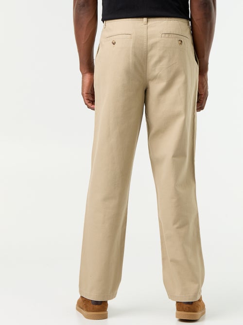 Pantalón ancho liso de corte relajado - Kiabi Pantalón ancho liso de corte relajado - Kiabi