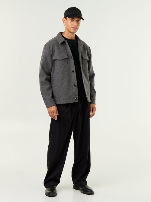 Pantalón ancho liso - Kiabi