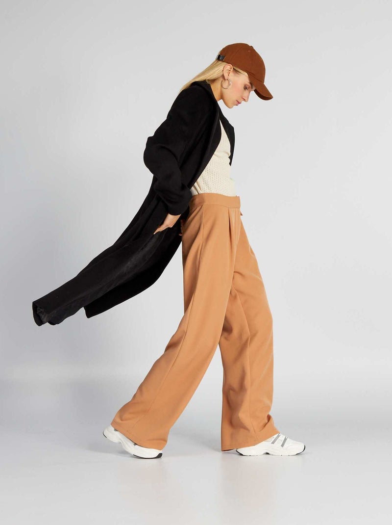 Pantalón ancho MARRON - Kiabi