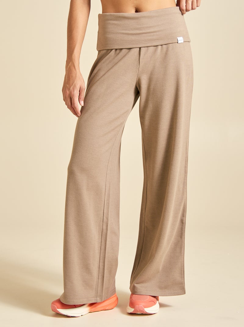 Pantalón ancho multideporte - (ekstract) Beige - Kiabi