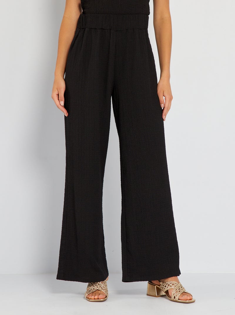 Pantalón ancho Negro - Kiabi