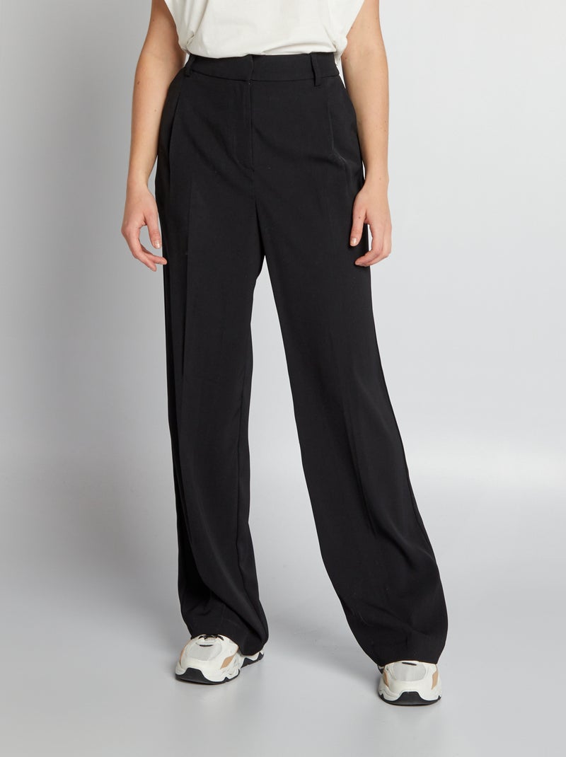 Pantalón ancho negro - Kiabi