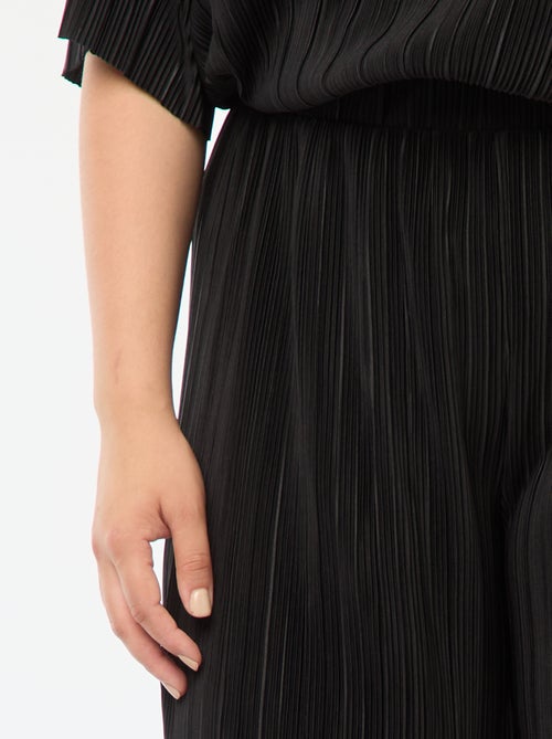 Pantalón ancho 'Only Carmakoma' de punto plisado - Kiabi