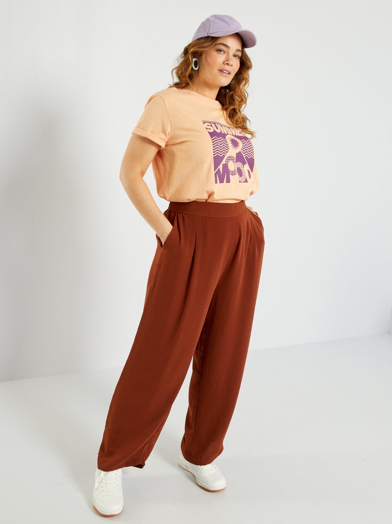 Pantalón ancho 'Only' NARANJA - Kiabi