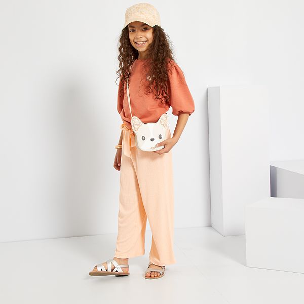 Pantalón ancho Niña 3-12 años - ROSA - Kiabi - 8,00€