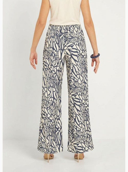 Pantalón ancho semielástico con estampado gráfico - Afibel - Kiabi