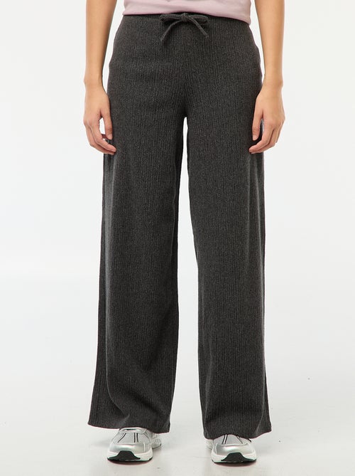 Pantalón ancho suave liso - Kiabi