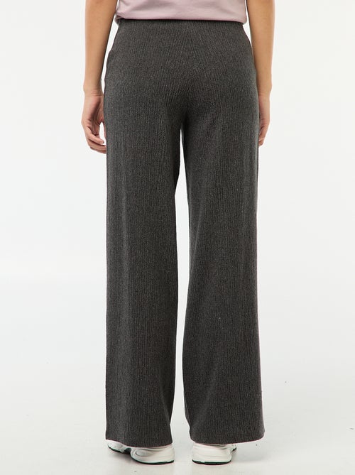 Pantalón ancho suave liso - Kiabi