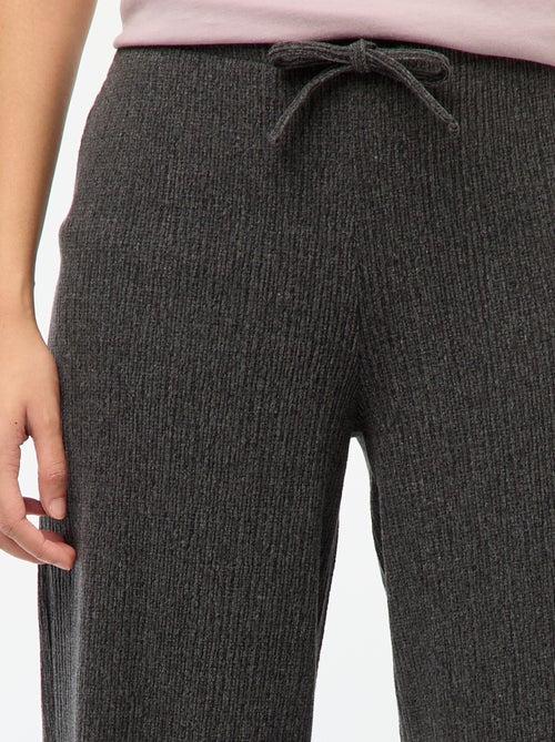 Pantalón ancho suave liso - Kiabi