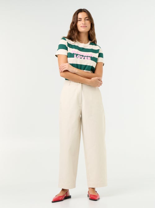 Pantalón ancho tipo barrel - Kiabi Pantalón ancho tipo barrel - Kiabi