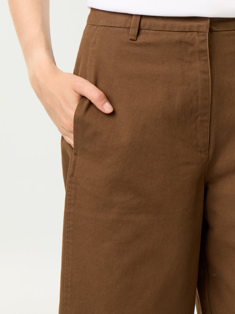 Pantalón ancho tipo barrel Marron - Kiabi