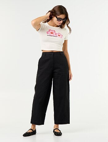 Pantalón ancho tipo barrel