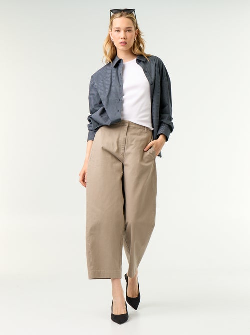 Pantalón ancho tipo barrel - Kiabi