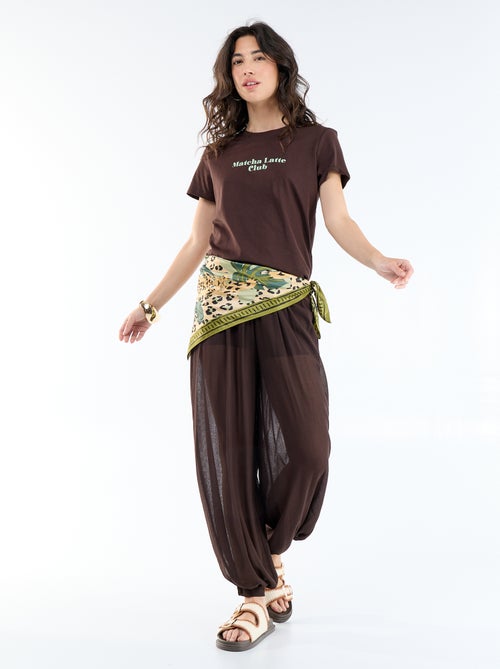 Pantalón ancho tipo globo - Kiabi