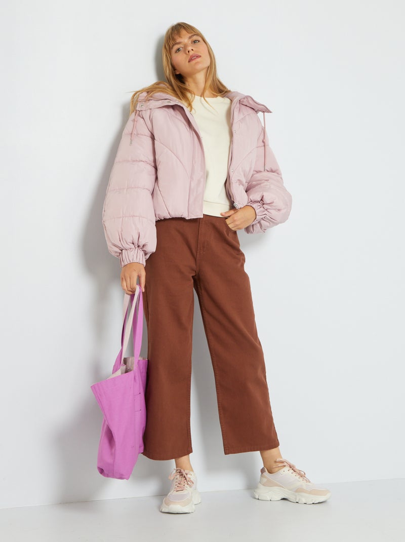 Pantalón ancho tipo vaquero MARRON - Kiabi