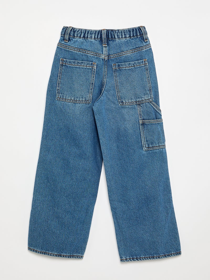 Pantalón ancho Vaquero Azul - Kiabi