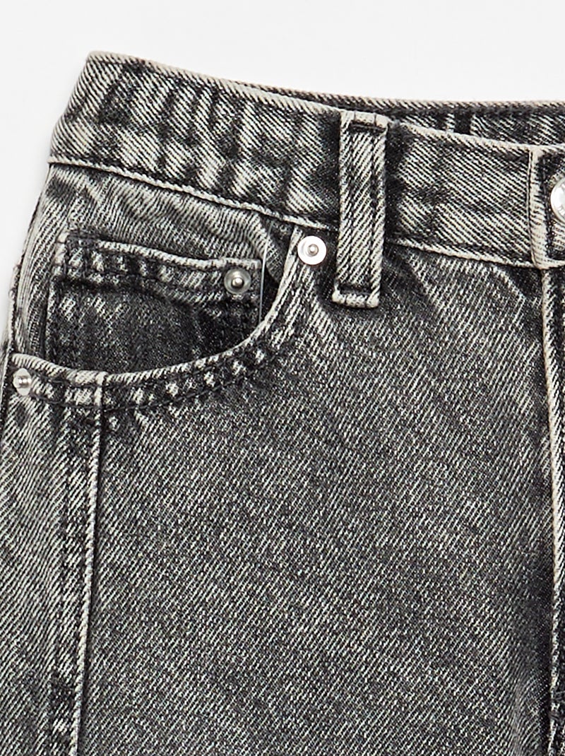 Pantalón ancho Vaquero Gris - Kiabi