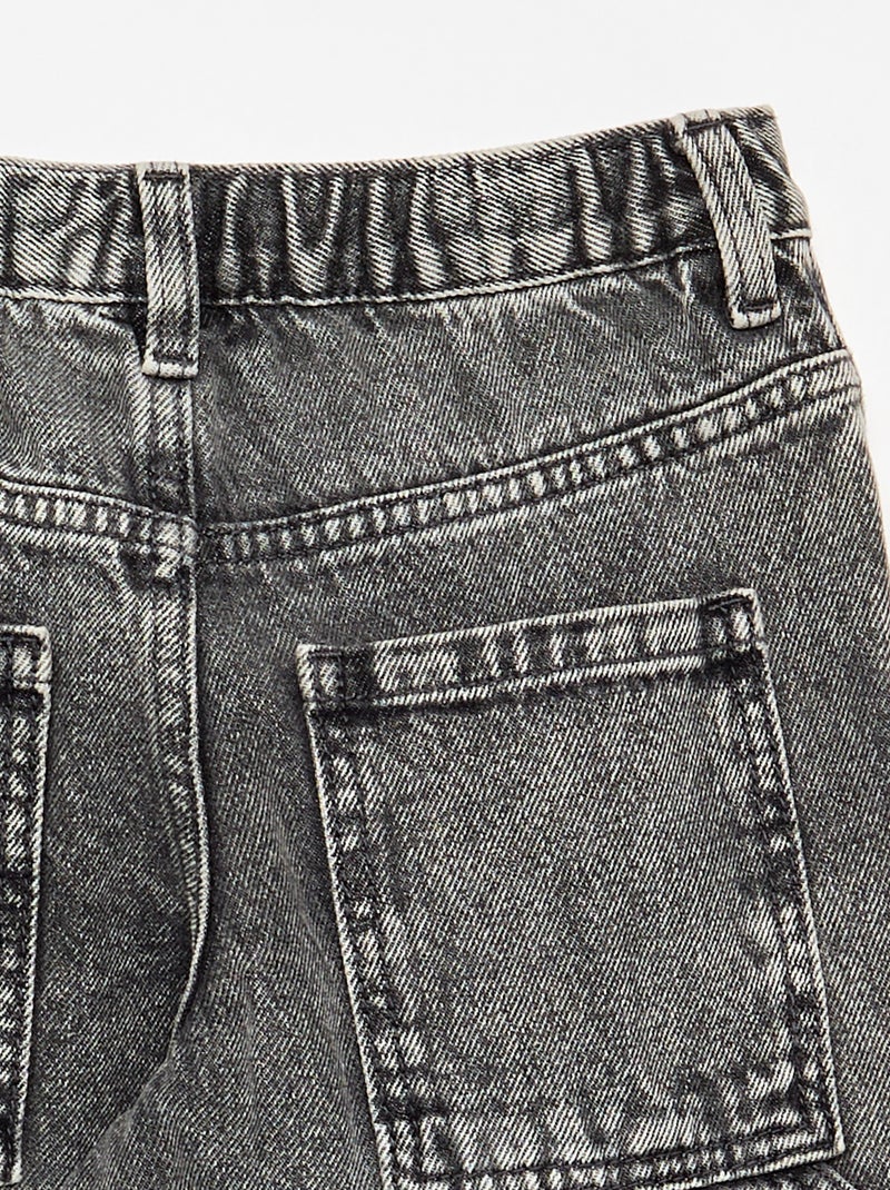 Pantalón ancho Vaquero Gris - Kiabi