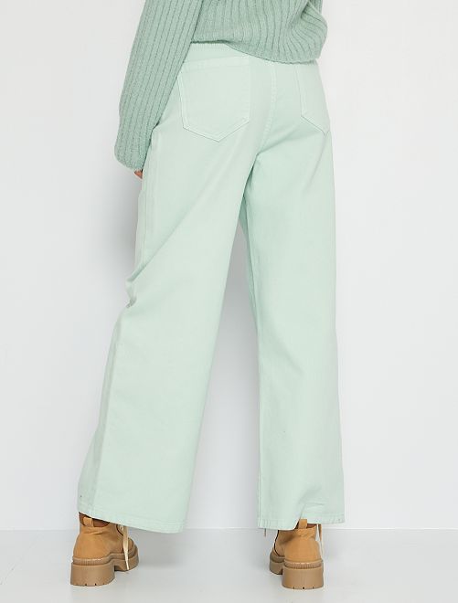Pantalón ancho - VERDE - Kiabi - 18.00€