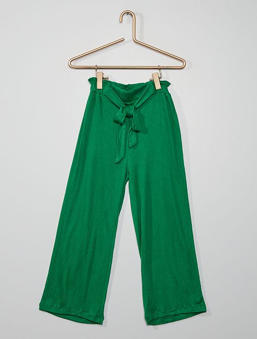 Pantalón ancho - verde - Kiabi - 8.00€