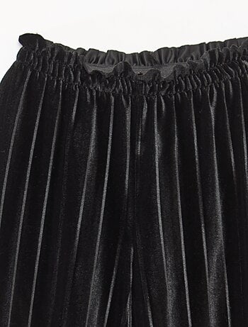 Pantalón ancho wide leg de punto velvet acanalado