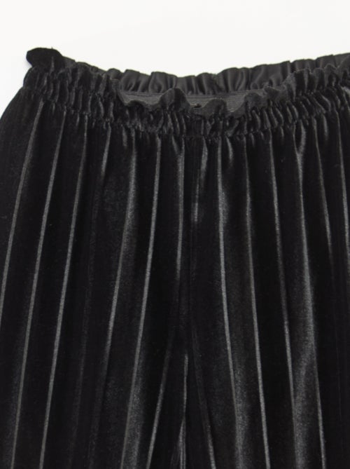Pantalón ancho wide leg de punto velvet acanalado - Kiabi