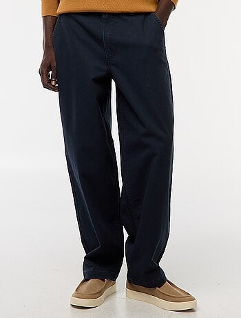 Pantalón ancho / wide leg liso de sarga