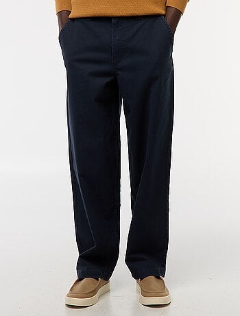 Pantalón ancho / wide leg liso de sarga