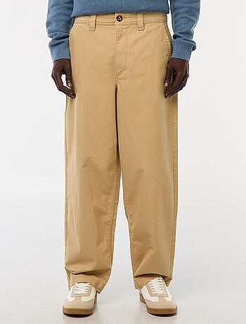 Pantalón ancho / wide leg liso de sarga