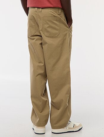 Pantalón ancho / wide leg liso de sarga