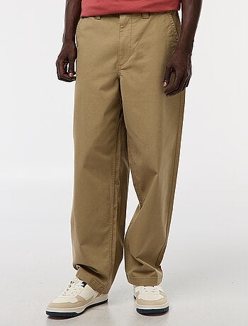 Pantalón ancho / wide leg liso de sarga