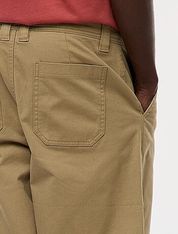 Pantalón ancho / wide leg liso de sarga