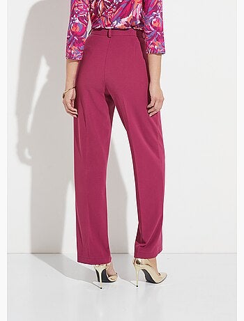 Pantalón ancho y fluido en punto elástico liso - Afibel