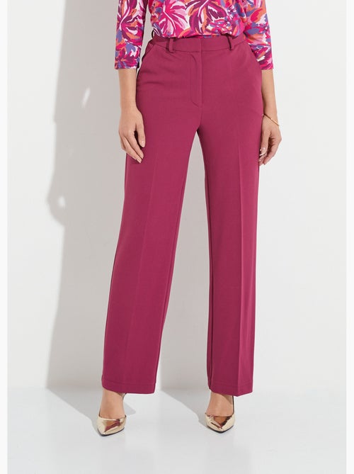 Pantalón ancho y fluido en punto elástico liso - Afibel - Kiabi