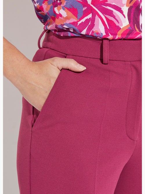 Pantalón ancho y fluido en punto elástico liso - Afibel - Kiabi