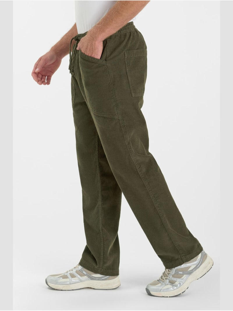 Pantalón ancho y holgado MILAK Caqui - Kiabi