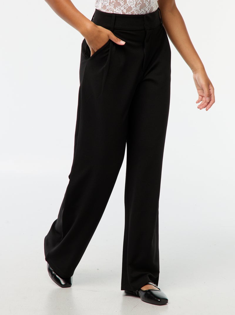 Pantalón ancho y vaporoso con cremallera 'JDY' Negro - Kiabi