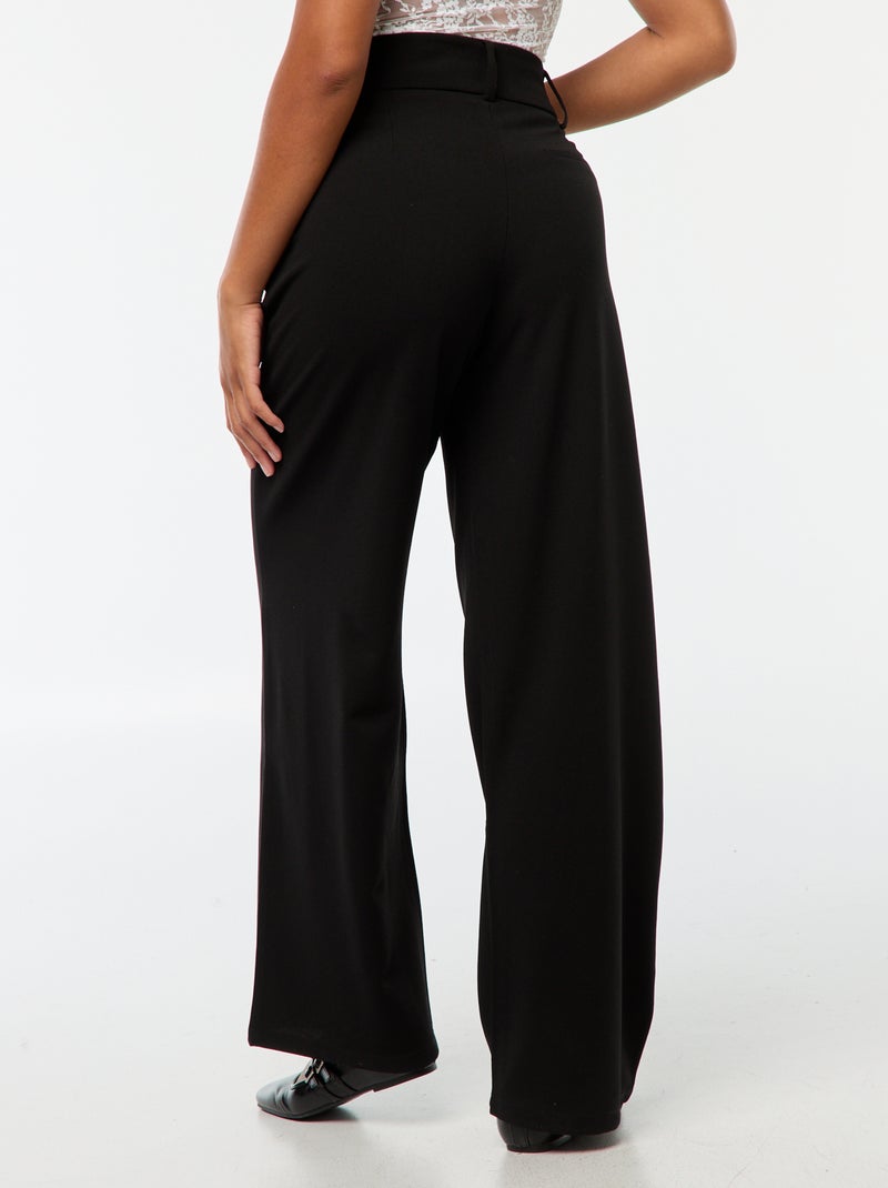 Pantalón ancho y vaporoso con cremallera 'JDY' Negro - Kiabi