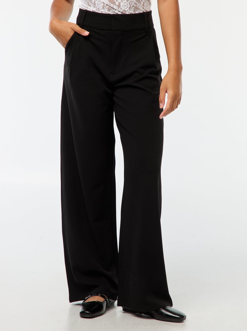 Pantalón ancho y vaporoso con cremallera 'JDY' Negro - Kiabi